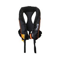 Colete salva-vidas insuflável Theta, automático, adulto, 290N, ISO 12402-2 com capuz e ajuste entre as pernas